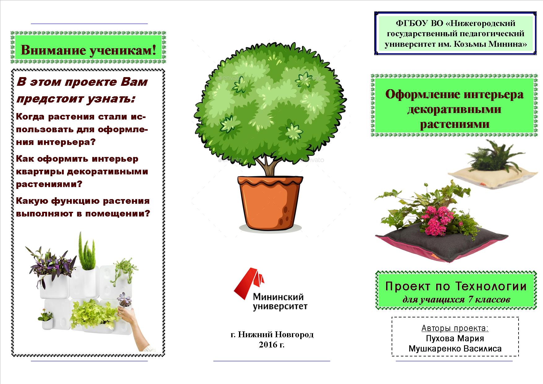 Буклет декоративных растений