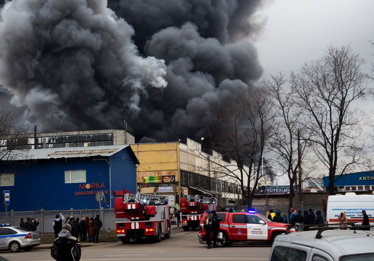 пожар в москве