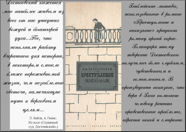 Библейские мотивы в романе преступление и наказание ф м достоевского проект