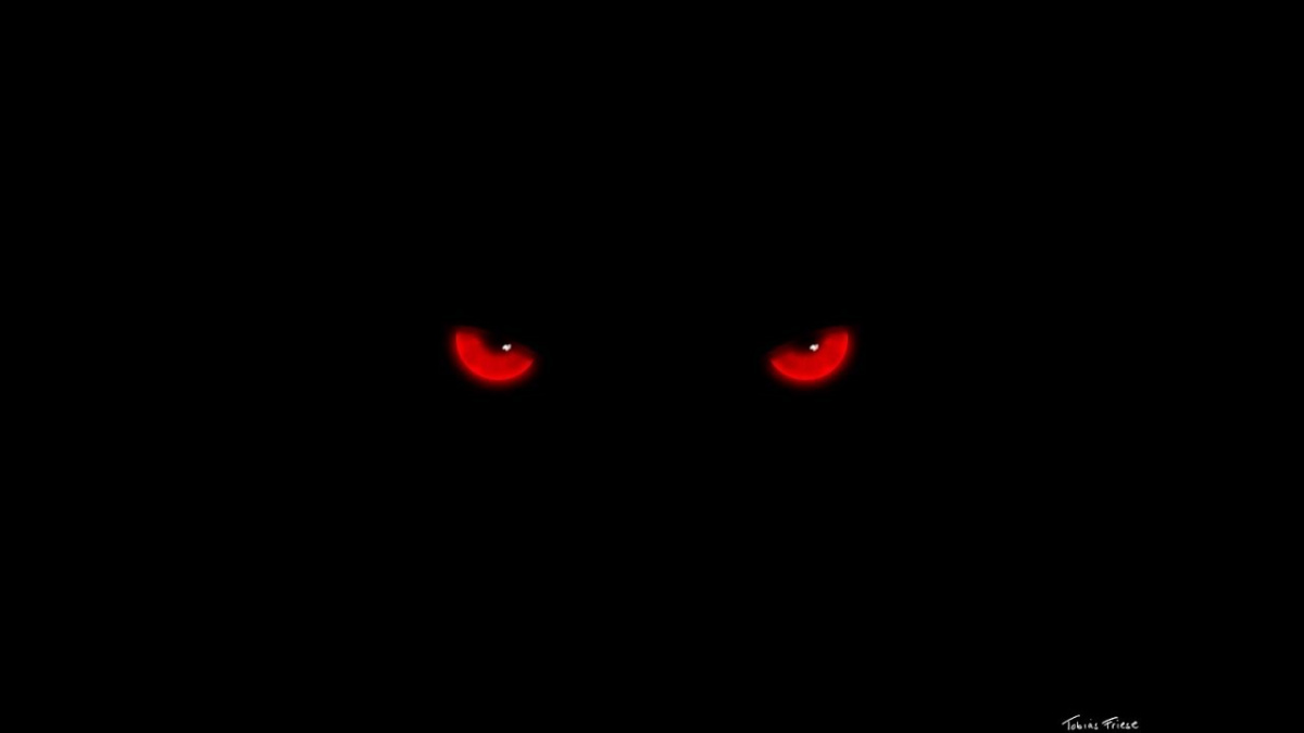Красные глаза в темноте